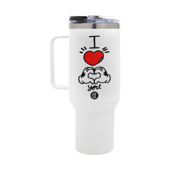 comics hands love, Mega Stainless steel Tumbler with lid, double wall 1,2L
