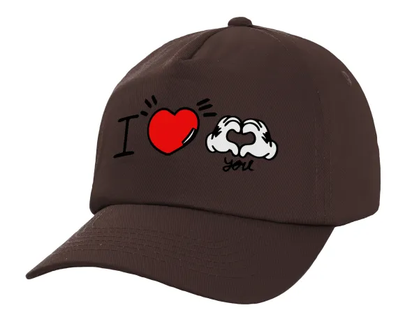 comics hands love — Adult Baseball Cap, 100% Cotton, Chocolate (COTTON, ADULT, UNISEX, ONE SIZE)
