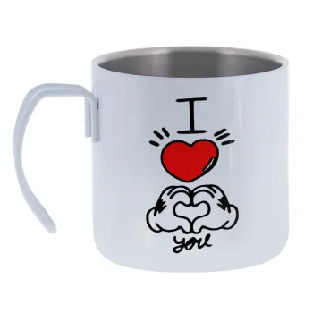 comics hands love — Κούπα Ανοξείδωτη διπλού τοιχώματος 400ml