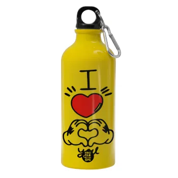 comics hands love, Water bottle 600ml