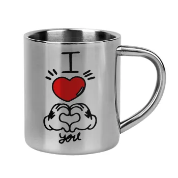 comics hands love, Κούπα Ανοξείδωτη διπλού τοιχώματος 300ml