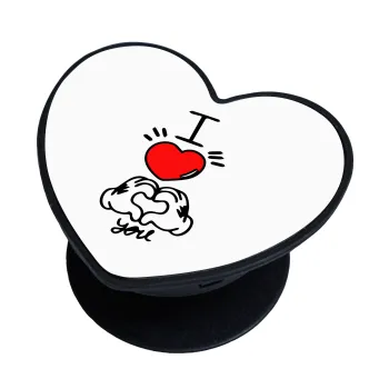 comics hands love, Phone Holders Stand  καρδιά Μαύρο Βάση Στήριξης Κινητού στο Χέρι