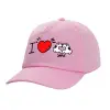 Adult Baseball Cap, 100% Cotton, PINK (COTTON, ADULT, UNISEX, ONE SIZE)