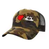 Adult Structured Trucker Hat, with Mesh, (Camouflage) Army (100% COTTON, ADULT, UNISEX, ONE SIZE)