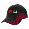 Adult Cap RACING Ultimate Black/Red, (100% COTTON DRILL, ADULT, UNISEX, ONE SIZE)
