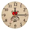 Ρολόι τοίχου ξύλινο plywood (20cm)