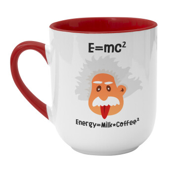 E=mc2 Energy = Milk*Coffe, Κούπα κεραμική tapered 260ml