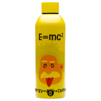 E=mc2 Energy = Milk*Coffe, Μεταλλικό παγούρι νερού, 304 Stainless Steel 800ml
