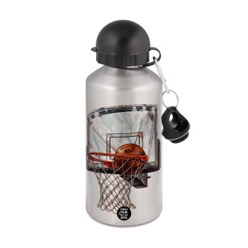 Basketball, Metallic water jug, Silver, aluminum 500ml