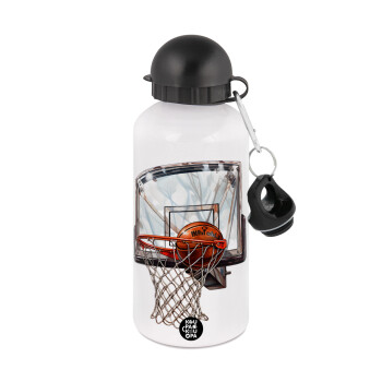 Basketball, Metal water bottle, White, aluminum 500ml