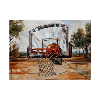 Basketball, Επιφάνεια κοπής γυάλινη (38x28cm)
