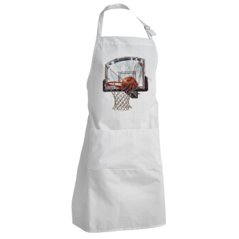 Basketball, Adult Chef Apron (with sliders and 2 pockets)