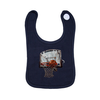 Basketball, Σαλιάρα με Σκρατς 100% Organic Cotton Μπλε (0-18 months)