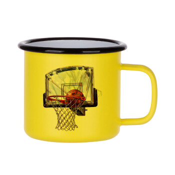 Basketball, Metallic enamel MATT Yellow cup 360ml