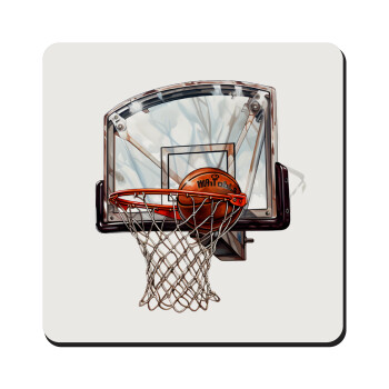 Basketball, Τετράγωνο μαγνητάκι ξύλινο 9x9cm