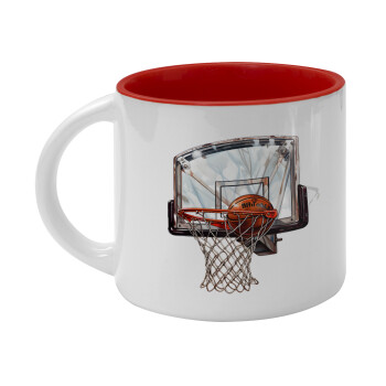 Basketball, Κούπα κεραμική 400ml Λευκή/Κόκκινη
