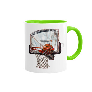 Basketball, Mug colored light green, ceramic, 330ml