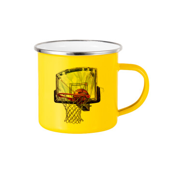 Basketball, Κούπα Μεταλλική εμαγιέ Κίτρινη 360ml