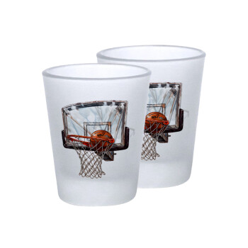 Basketball, Σφηνοπότηρα γυάλινα 45ml του πάγου (2 τεμάχια)