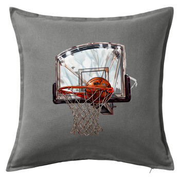 Basketball, Sofa cushion Grey 50x50cm includes filling