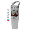 GREY color, 890ml (30oz) stainless Steel Tumbler with Handle