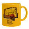 Ceramic coffee mug yellow, 330ml