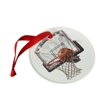 Basketball, Χριστουγεννιάτικο στολίδι γυάλινο 9cm