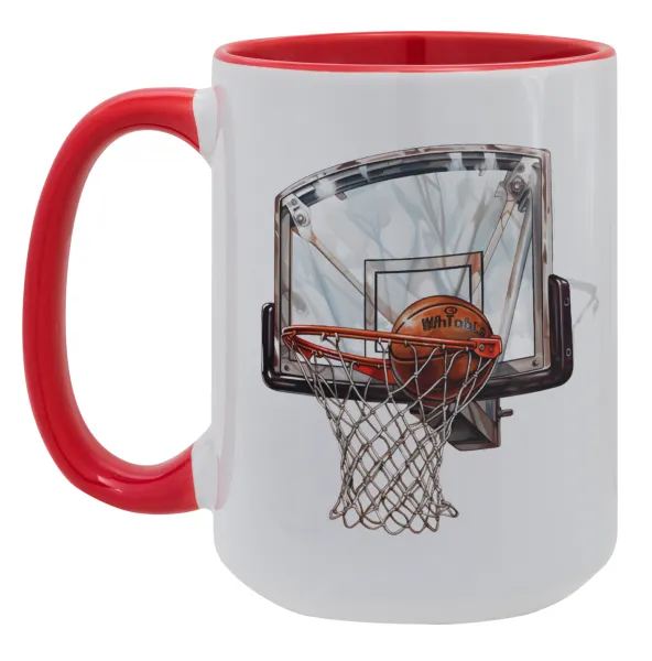 Basketball — Mega mug 15oz, red ceramic, 450ml