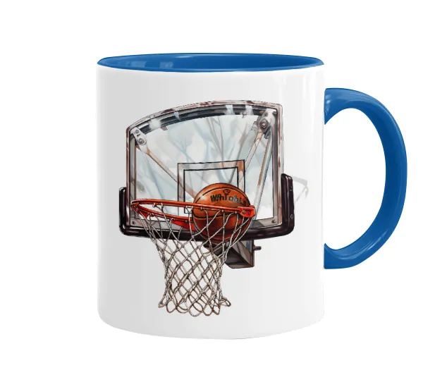 Basketball — Κούπα χρωματιστή μπλε, κεραμική, 330ml