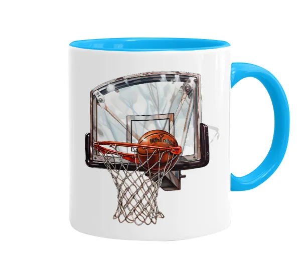 Basketball — Κούπα χρωματιστή γαλάζια, κεραμική, 330ml