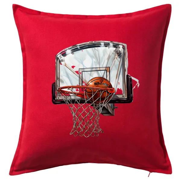 Basketball — Μαξιλάρι καναπέ Κόκκινο 100% βαμβάκι, περιέχεται το γέμισμα (50x50cm)