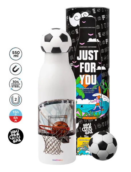 Basketball — Soccer Metal mug thermos, double wall, 550ml
