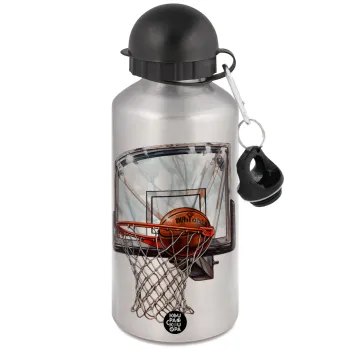 Basketball, Metallic water jug, Silver, aluminum 500ml