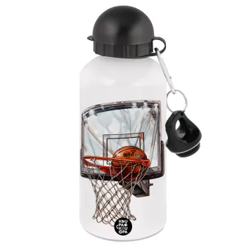Basketball, Metal water bottle, White, aluminum 500ml