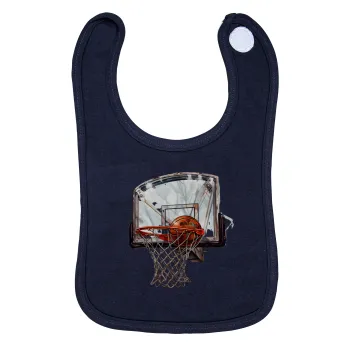 Basketball, Σαλιάρα με Σκρατς 100% Organic Cotton Μπλε (0-18 months)