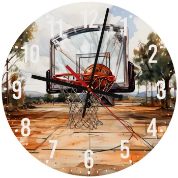 Basketball, Ρολόι τοίχου ξύλινο (30cm)