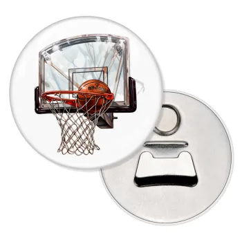 Basketball, Μαγνητάκι και ανοιχτήρι μπύρας στρογγυλό διάστασης 5,9cm
