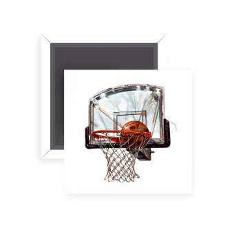 Basketball, Μαγνητάκι ψυγείου τετράγωνο διάστασης 5x5cm
