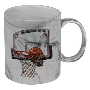 Basketball, Κούπα κεραμική, marble style (μάρμαρο), 330ml