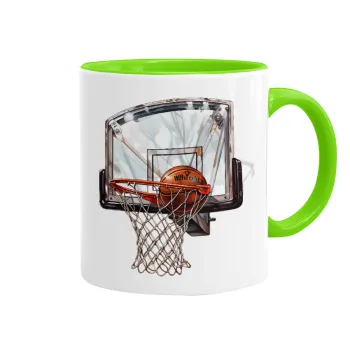 Basketball, Κούπα χρωματιστή βεραμάν, κεραμική, 330ml