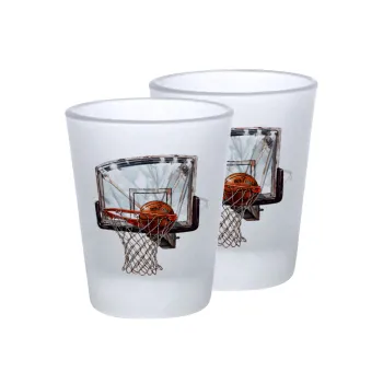 Basketball, Σφηνοπότηρα γυάλινα 45ml του πάγου (2 τεμάχια)