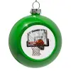 Green Christmas tree ornament bauble 8cm