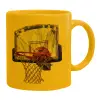 Ceramic coffee mug yellow, 330ml