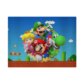 Super mario and Friends, Επιφάνεια κοπής γυάλινη (38x28cm)