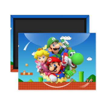 Super mario and Friends, Ορθογώνιο μαγνητάκι ψυγείου διάστασης 9x6cm