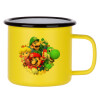 Metallic enamel MATT Yellow cup 360ml