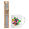 Easter Set, Ceramic Cup (330ml) & Easter aromatic flat candle (30cm) (GRAY)