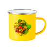 Yellow Enamel Metallic Cup 360ml