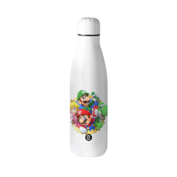 Super mario and Friends, Metal mug thermos (Stainless steel), 500ml