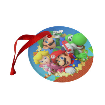 Super mario and Friends, Christmas ornament glass 9cm
